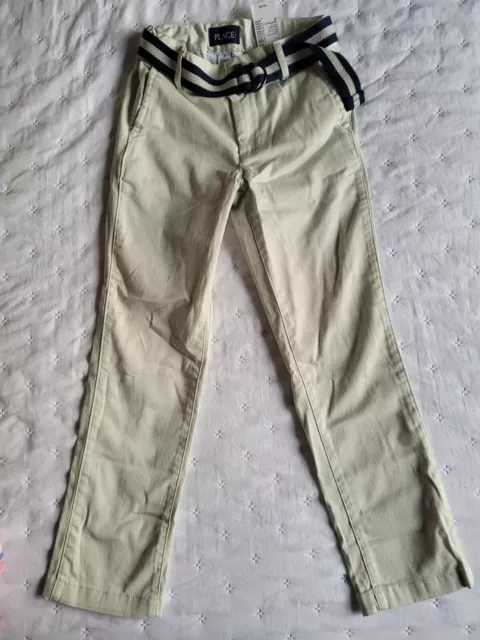 NWT Childrens Place Boys Pants With Belt. Sz 6