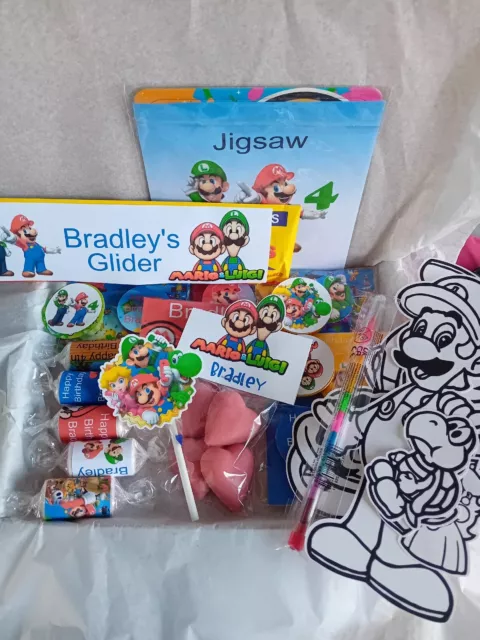 Personalised super mario gift set birthday wedding party favour gift