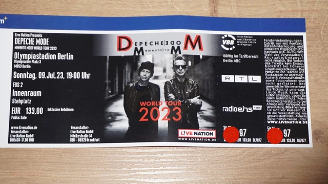 1 TICKET DEPECHE MODE Memento Mori FOS2 Innenraum 9.7.2023 Berlin Olympiastadion
