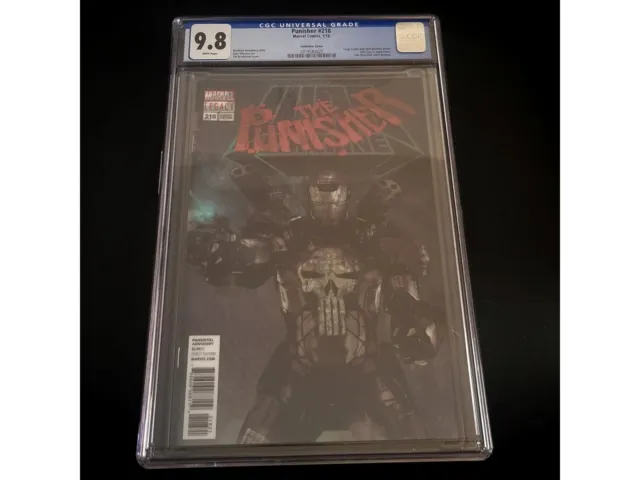 Punisher #218 Lenticular Cover Cgc 9.8 Frank Castle War Machine Iron Man #282