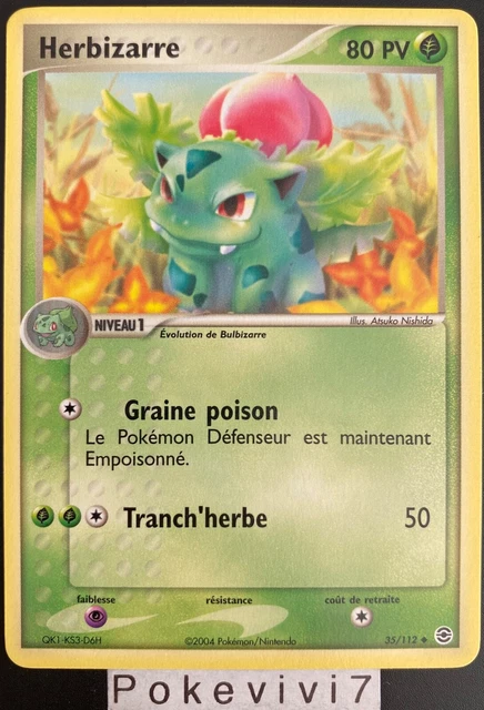 Carte Pokemon HERBIZARRE 35/112 Bloc EX Rouge Feu Vert Feuille FR NEUF