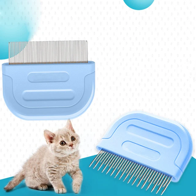 2pcs Dematting Kamm für Katzen Doppelseitig Pet Kämme Curry Kamm Hunde