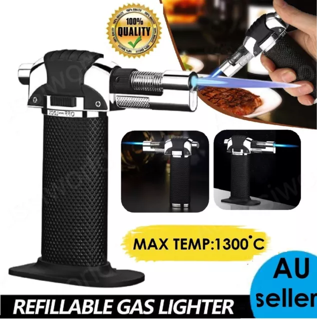 Outdoor Windproof Refillable Butane Gas Baking Flame Welding Torch Jet Lighter