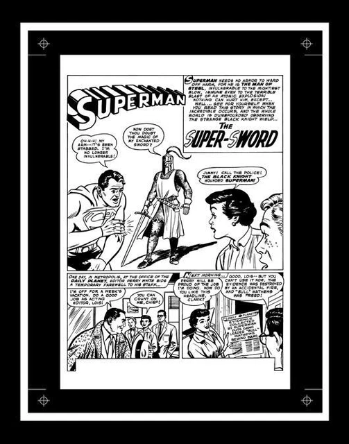 Al Plastino Superman #124 Rare Production Art Pg 1