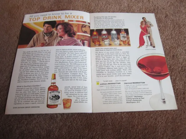 Vtg Southern Comfort Drink Bar Guide Brochure Restaurant Recipes 1970s Catalina