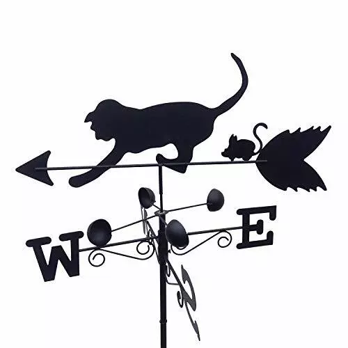 Weathervanes- Steel Cat & Mouse Weathervane