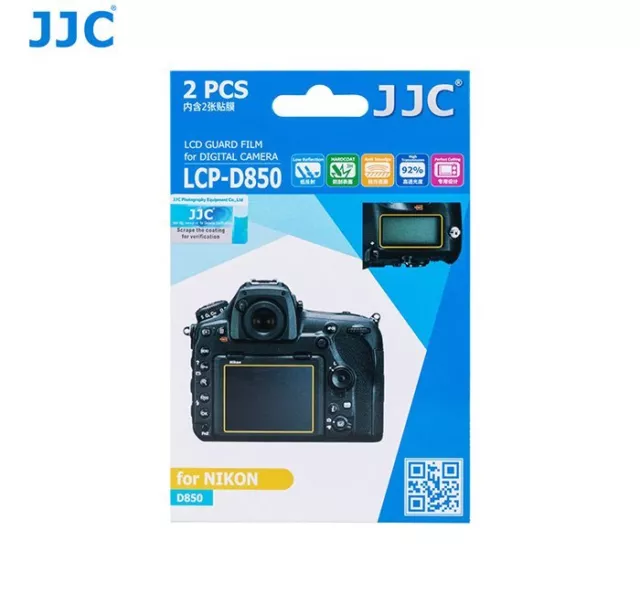 JJC LCP-D850 protective 3H Camera Screen Protector LCD Guard Film for NIKON D850