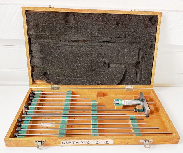 MITUTOYO 129-150 Depth Micrometer 0-12" Range .001" Grad 4" Base INCOMPLETE MITUTOYO 129-150 Depth Micrometer 0-12" Range .001" Grad 4" Base INCOMPLETE