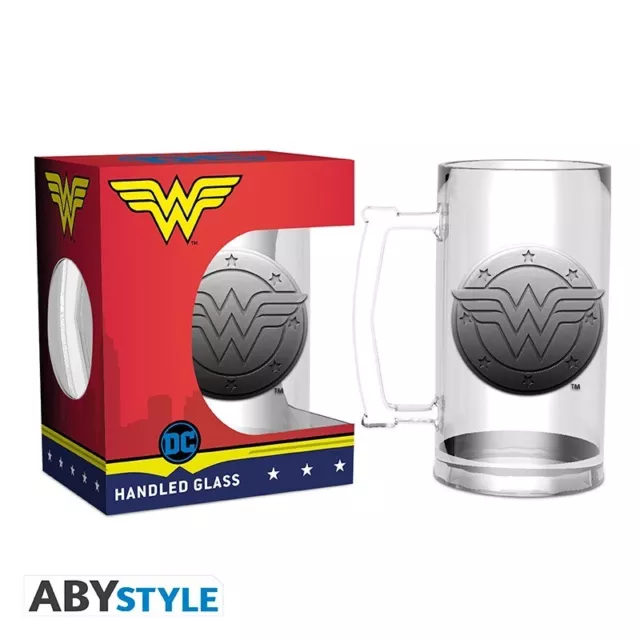 DC Comics Wonder Woman 500ml Glass Tankard COLLECTABLES