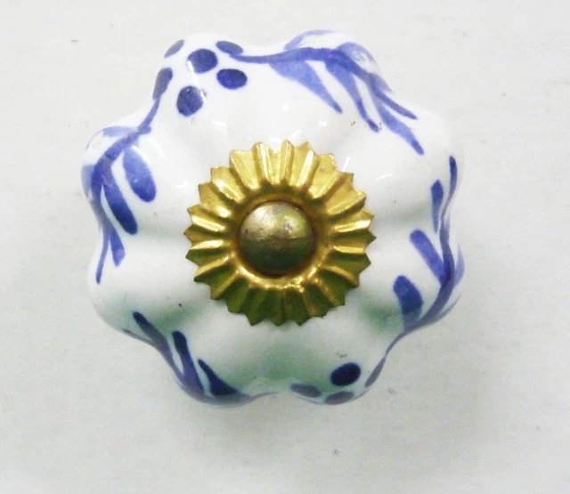 Boutons Porcelaine Céramique Artisanal Poignées Porte Tiroir Placard Armoire