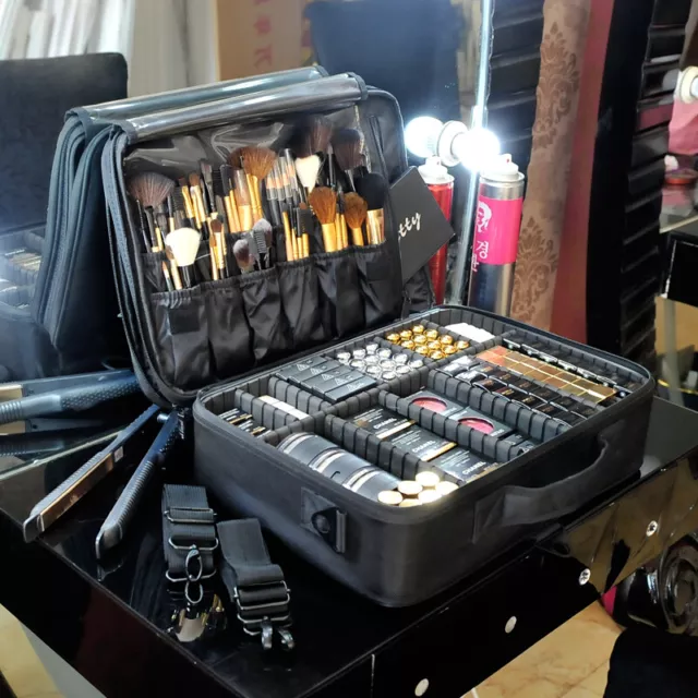 Extra Large Vanity Case Beauty Box Make up Jewelry Cosmetic Nail Storage Box UK