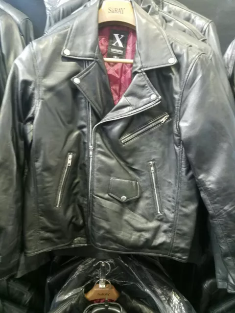 Mens Brando Jacket Fashion Trendy Casual Biker Styled Soft Light Leather Jacket