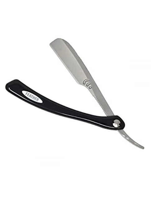 Feather Artist Club SR Super Navaja Negro Acero Inoxidable Envío Grabado