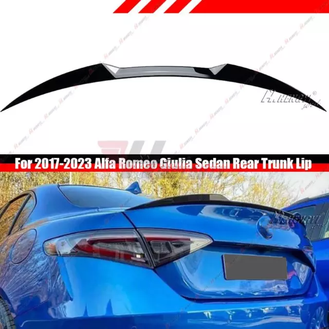 Spoiler Adatto Per Alfa Romeo Giulia 2015-23 Abs Nero Lucido Spoiler Posteriore