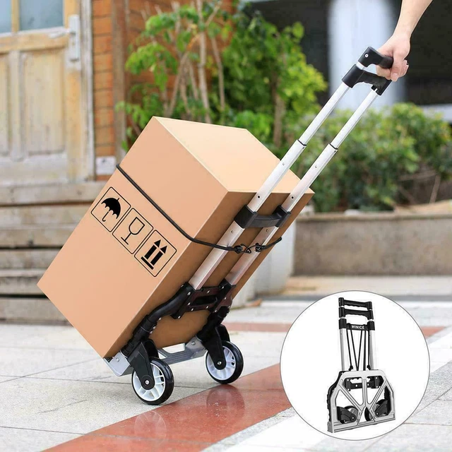 Treppensteiger Wagen Klappbare Treppenkarre – Aluminium, 75 Kg Tragkraft, Mit Einkaufstasche & Kristallrollen, Höhenverstellbar Treppensteiger Wagen Klappbare Treppenkarre – Aluminium, 75 Kg Tragkraft, Mit Einkaufstasche & Kristallrollen, Höhenverstellbar