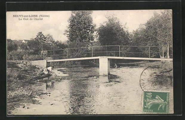 CPA Neuvy-sur-Loire, Le Gué de Chariot 1929