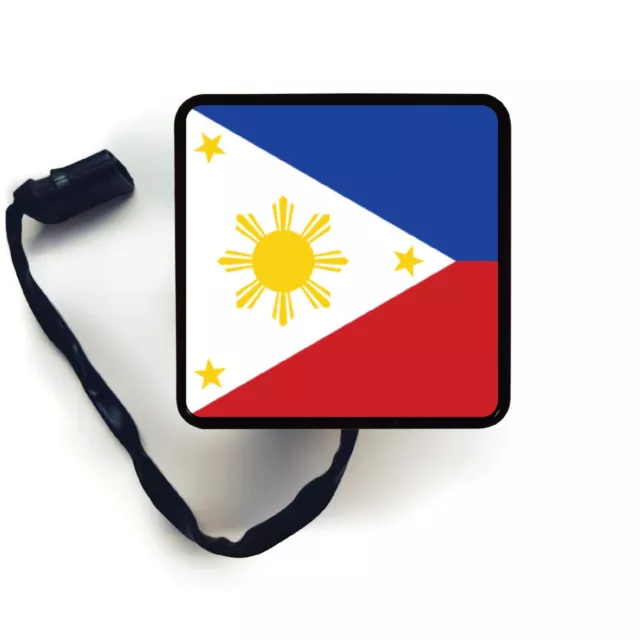 Philippines Flag LED Hitch Cover Trailer Brake Light