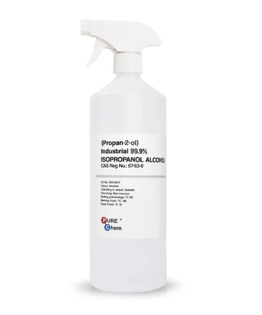 Isopropyl Alcohol 99.9% 1L Spray Pure IPA  Isopropanol I Pure Chem