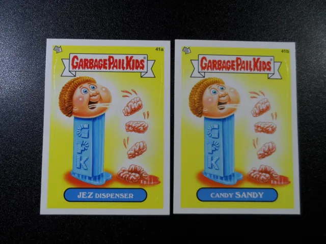 Pez Candy Dispenser Spoof Jez Dispenser Candy Sandy Garbage Pail Kids 2 Card Set