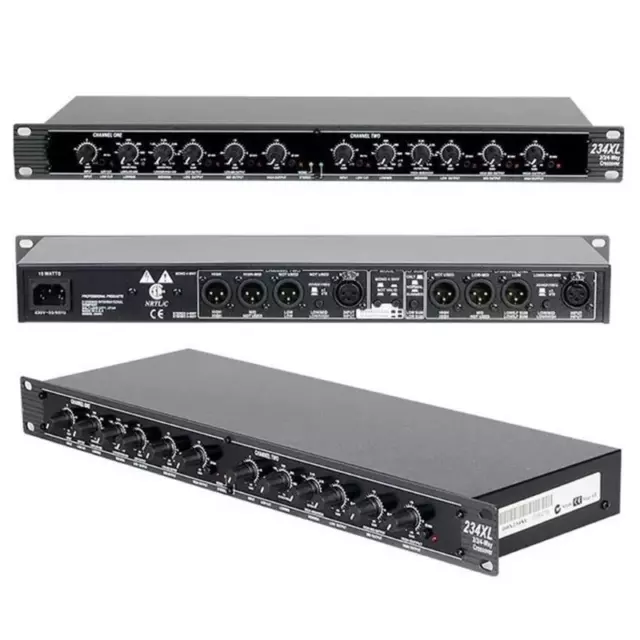 234XL 2-/3-/4-Way Electronic Audio Crossover Profession Stage Show Equipment NEW