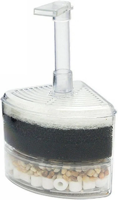 Sponge Filter, Aquarium Air Driven Bio Corner Filter Sponge for Fry Shrimp Nano