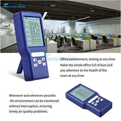 CARBON Dioxide DETECTOR 3in1 co2/TVOC/HCHO ppm meters Gas Analyzer Tester Air 2