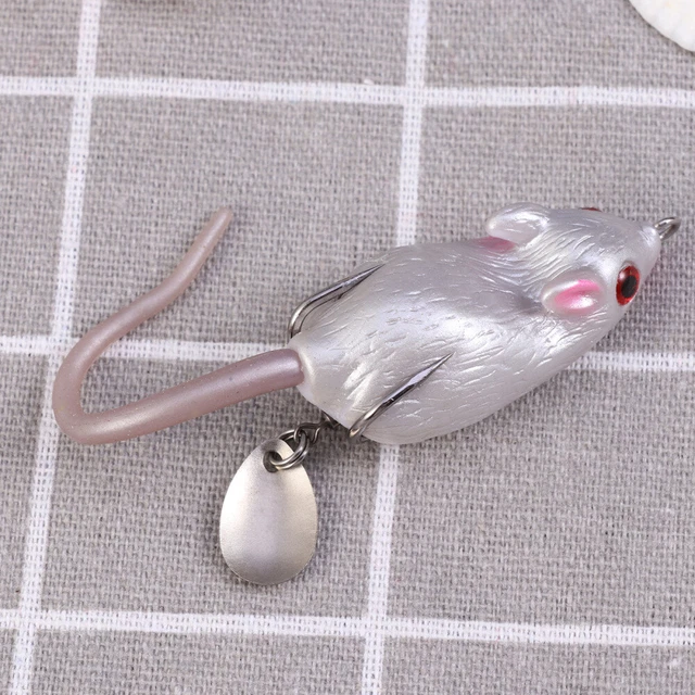 Leurre Souris De Pêche – Appât Artificiel Topwater, Hameçons Double Ardillon, Yeux 3D, Corps Souple, Pour Brochet, Perche, Pêche En Surface