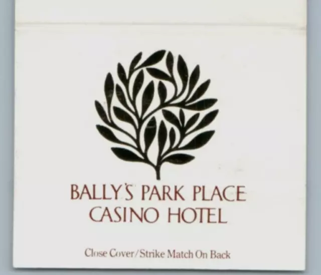 Matchbook Cover Ballys Park Place Casino Hotel Atlantic City New Jersey MBC2H