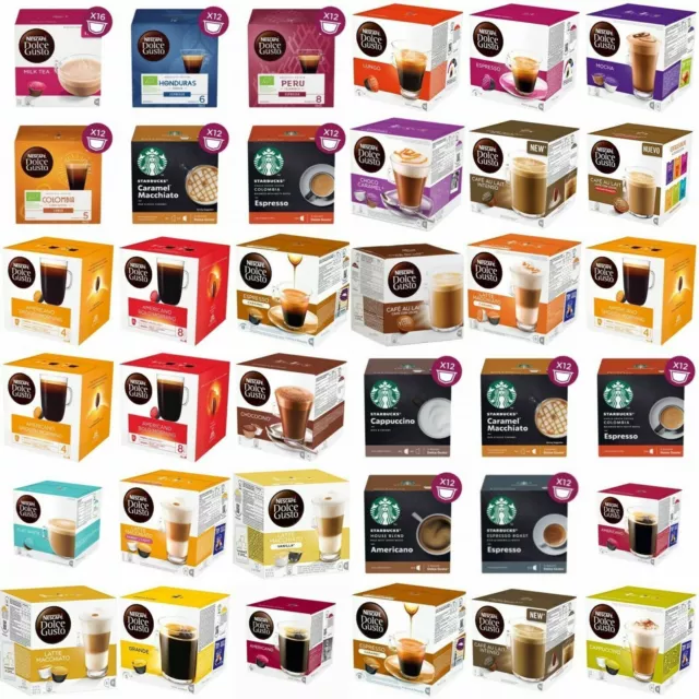 Nescafe Dolce Gusto Coffee Capsules -  39 Flavours to choose from. 8 or 16 cups. 2