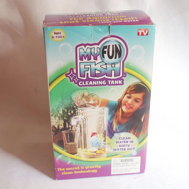 My Fun Fish Self Cleaning Fish Tank AS Seen on TV New Open Box Plant Rocks Light