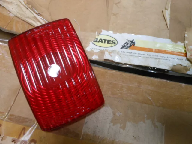 NOS Bates 100 Saddlebag Tail Light Lamp Red Lens Honda GL1000 GL1100 Goldwing