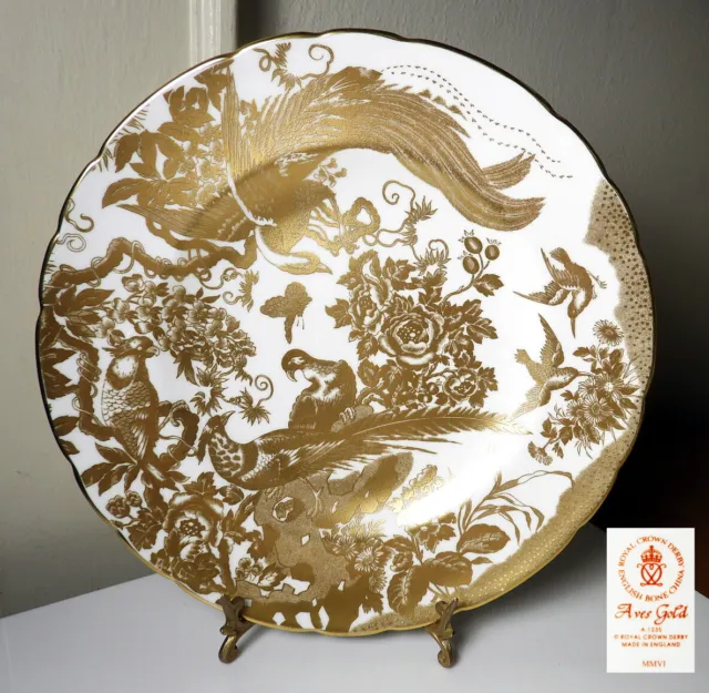 Royal Crown Derby GOLD AVES 10 1/2" Dinner Plate, MINT/Unused