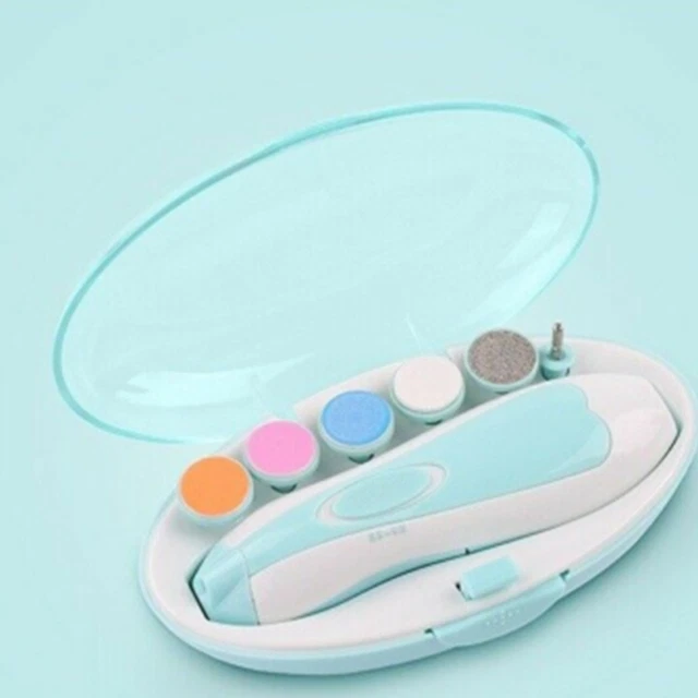 Set cura unghie elettrica bambino lima per unghie - trimmer - neonato - dita dei piedi - nuovo