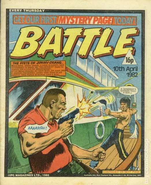 Battle Apr 10 1982 VG/FN 5.0 Stock Image Low Grade