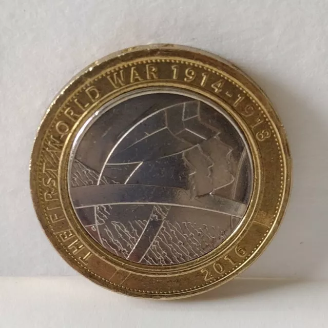 £2 Coin 2016 First World War Centenary Army. Circulated two pound coin. 