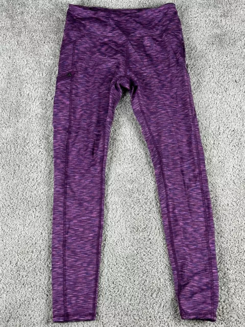 Zobha Womens Gray Leggings Size M Elastic Waist Pull On Solid Print Stretch  Knit