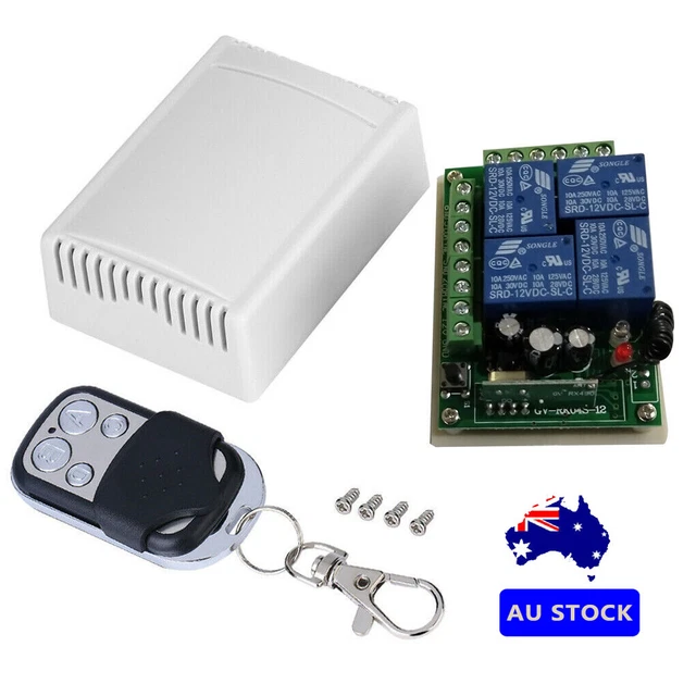433MHz 12V Channel Wireless Relay Remote Control Switch Receiver Transmitter DIY
