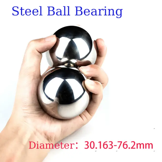GCR15 Steel Ball Bearing Metal Solid Balls High Precision Smooth 30.163mm-76.2mm
