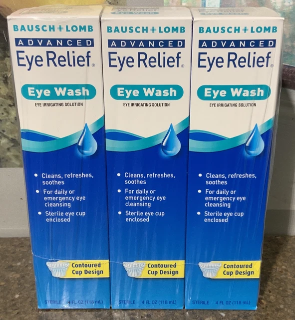 6PACK BAUSCH & Lomb Advanced Eye Relief Eye Wash Sterile 4 oz Each 38
