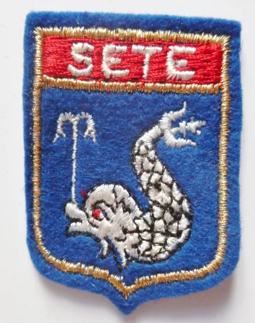 Petit Blason ancien Ville de SETE Insigne Patch écusson tissu circa 1950/1960