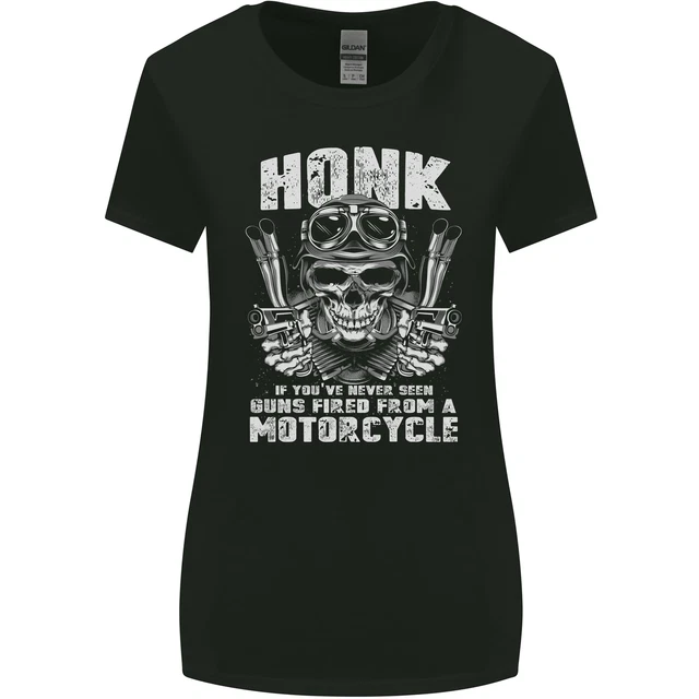 Suono Pistole Licenziato Da Un Motociclista Donna più Ampia Taglio T-Shirt