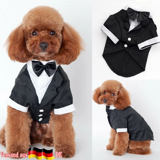 DE Haustier Hund Katze Welpen Hochzeitsanzug Smoking Kleidung Kostüm Hundeanzug-