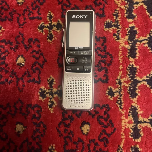 Sony ICD-P620 Handheld USB Digital Voice Recorder Tested & Working