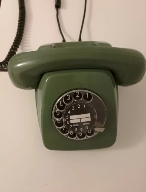 Original Post FeTAp 611-2 Telefon mit Wählscheibe in Grün mit IWV-MFV Wandler