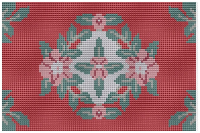 HuaHong Tapis Broderie Point De Croix Canapé, Loquet Crochet Kits Coussin Sol, Tapis De Sol Kit De Broderie DIY Décoration Intérieure, 52 X 38 Cm ( Color : Butterfly