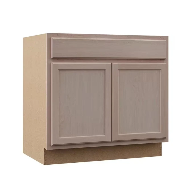 Gabinete de cocina con base de fregadero ensamblado panel empotrado de haya sin terminar