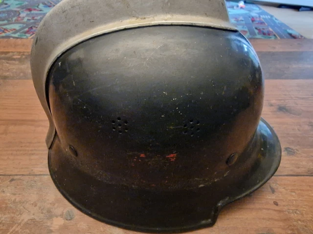 Wehrmacht / Westwall / WH M40 Orig. Feuerwehr , Polizei Helm  / Stahlhelm