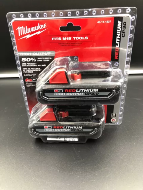 Milwaukee 48-11-1837 M18 REDLITHIUM HIGH OUTPUT CP3.0 2-Pack Batteries