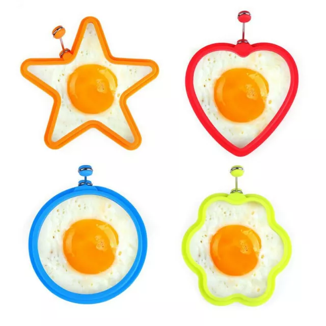 Silicone Omelette Mould Pancake Mould Ring Fried Egg Shaper Cooking Kitchen Tool 2