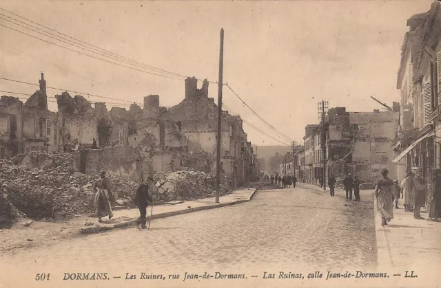 Dormans, FRANCE - Rue Jean - World War I Ruins